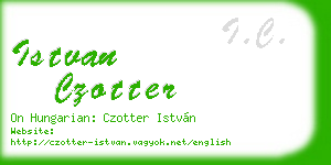 istvan czotter business card