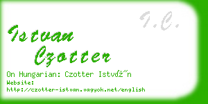 istvan czotter business card